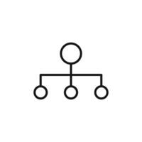 Connected Chart Icon for Data Analytics and Business Insights vector