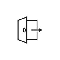 Exit Sign Icon Perfect for Wayfinding and Navigation vector