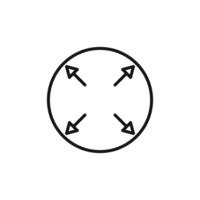 Expand Arrows Icon for Navigation and Zoom Functions vector