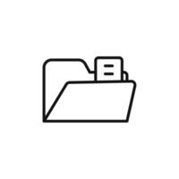 File Folder Icon Perfect for Document Organization vector