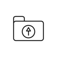 Folder Upload Icon Ideal for File Sharing and Cloud Storage vector