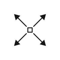 Expand Arrows Icon Ideal for Zoom Features vector