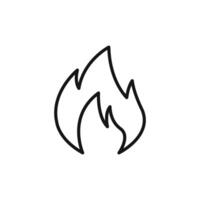 Burning Flame Icon Perfect for Fire and Energy Concepts vector