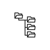 Folder Tree Structure Icon Perfect for Data Organization vector