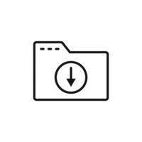 Download Folder Icon Ideal for Digital Storage and File Management vector