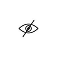 Privacy Eye Crossed Icon Ideal for Security and Visibility Settings vector