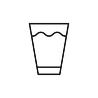 Glass Icon for Wine Tasting Events and Bar Menus vector