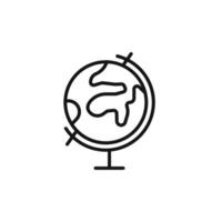Global Globe Icon for Travel and World Maps vector