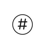 Trending Hashtag Icon for Social Media and Networking vector