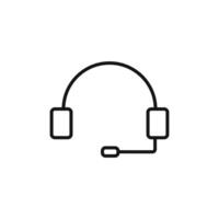 Communication Headset Icon Ideal for Customer Support vector