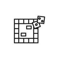 Interactive Board Game Icon for Family Fun vector