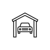 Garage Car Icon Collection Secure Parking Illustrations for Home and Auto Projects vector