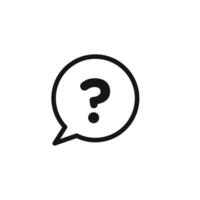 Help Question Mark Icon Ideal for FAQs and Support vector