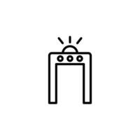 Security Metal Detector Icon Ideal for Safety and Detection Tools vector