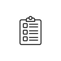 Organizational List Icon Ideal for Notes and Documentation vector