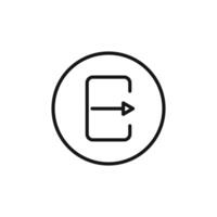Logout Icon for Secure Account Exits and User Sessions vector