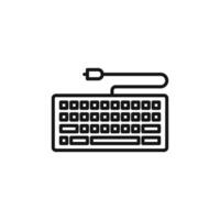 Modern Computer Keyboard Icon for Office Use vector