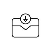 Email Inbox Icon Perfect for Messaging and Communication vector