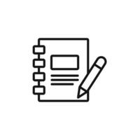 Open Notebook Icon Perfect for Note-Taking and Journals vector