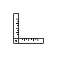 Measurement Ruler Combined Icon for Design and Engineering Tools vector