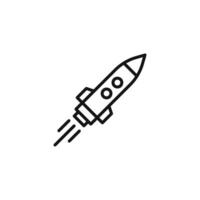 Space Rocket Launch Icon Ideal for Innovation and Startups vector