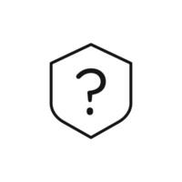 Shield Interrogation Icon Series Security and Protection Illustrations for Safety Measures vector