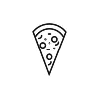 Pizza Slice Icon for Pizzeria Menus and Takeout Offers vector