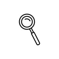 Magnifying Glass Search Icon Ideal for Web and App Search Functions vector