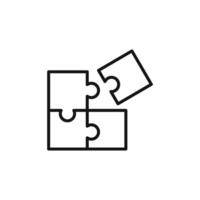Puzzle Piece Icon for Brain Games and Problem Solving vector