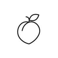 Peach Icon Collection Juicy Fruit Illustrations for Culinary and Nutritional Uses vector