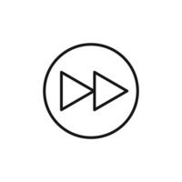 Rewind Button Icon for Media Playback and Editing vector