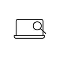 Online Search Magnifying Glass Icon Ideal for Web Browsing vector