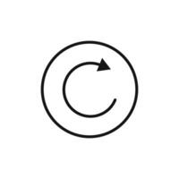 Rotate Right Arrow Icon Perfect for Image and Document Editing vector