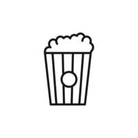 Popcorn Bucket Icon Ideal for Entertainment Apps vector