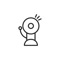 School Bell Icon Collection Educational Tool Illustrations for Learning Environments vector