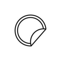 Customizable Sticker Icon for Social Media and Messaging Apps vector