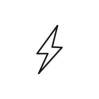 Lightning Thunder Bolt Icon Perfect for Energy and Power Themes vector