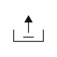 Digital Upload Icon Perfect for File Sharing and Media Uploads vector