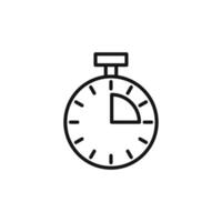 Quarter Past Time Icon for Precise Timing vector