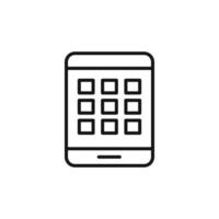 Tablet Device Icon for Technology and Gadgets vector
