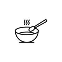 Savory Soup Icon for Culinary Apps and Recipe Collections vector