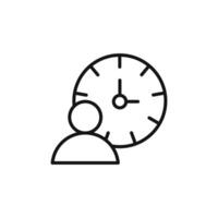 User Time Icon Ideal for Time Management Apps vector