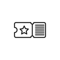 Ticket icon set vector