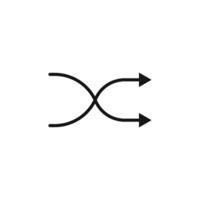 Random Shuffle Icon Perfect for Music and Playlists vector