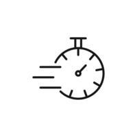 Quick Service Time Fast Icon for Speed vector