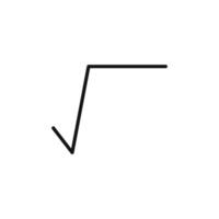 Square Root Icon Collection Mathematical Equation Illustrations for Science and Education vector