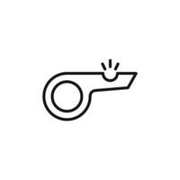 Whistle Icon Collection Sound Device Illustrations for Sports and Communication vector