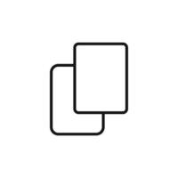 Duplicate file icon logo sign outline vector