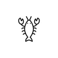 lobster icon logo sign outline vector