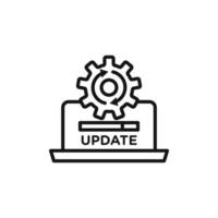 Loading process Update icon logo sign outline vector